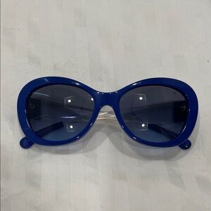 Chanel Blue Oval Women's Sunglasses